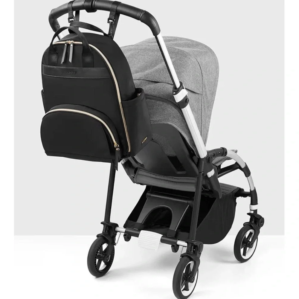 Skip Hop Black and Gold Diaper Bag Backpack - Picture 7 of 12